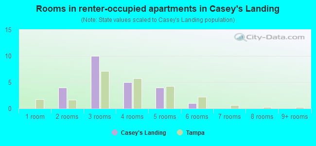 Rooms in renter-occupied apartments in Casey's Landing