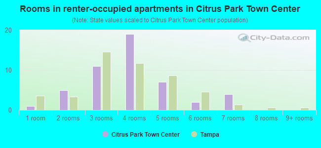 Rooms in renter-occupied apartments in Citrus Park Town Center