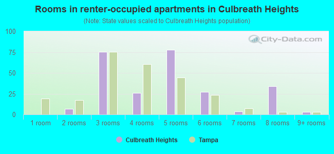 Rooms in renter-occupied apartments in Culbreath Heights