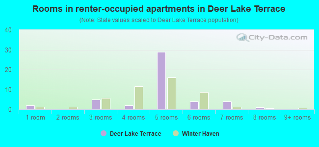 Rooms in renter-occupied apartments in Deer Lake Terrace