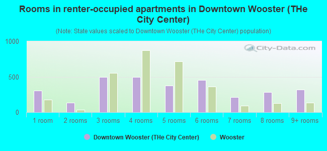 Rooms in renter-occupied apartments in Downtown Wooster (THe City Center)