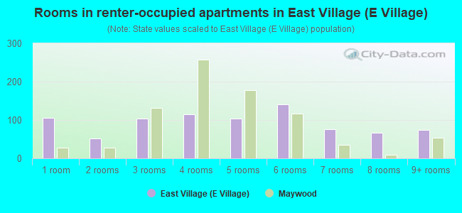 Rooms in renter-occupied apartments in East Village (E Village)