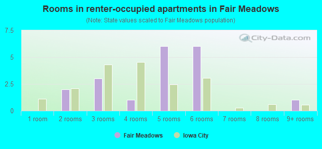 Rooms in renter-occupied apartments in Fair Meadows