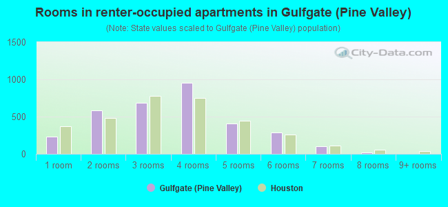 Rooms in renter-occupied apartments in Gulfgate (Pine Valley)
