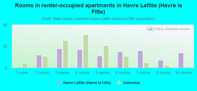 Rooms in renter-occupied apartments in Havre Lafitte (Havre la Fitte)
