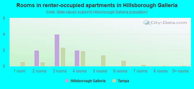 Rooms in renter-occupied apartments in Hillsborough Galleria