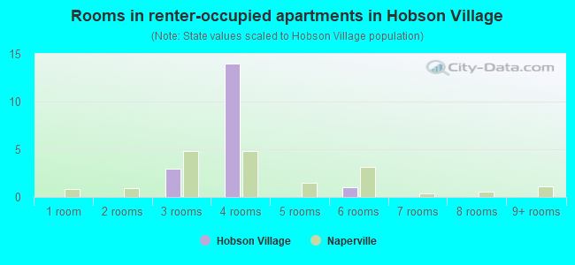 Rooms in renter-occupied apartments in Hobson Village