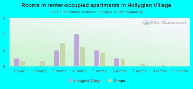 Rooms in renter-occupied apartments in Hollyglen Village