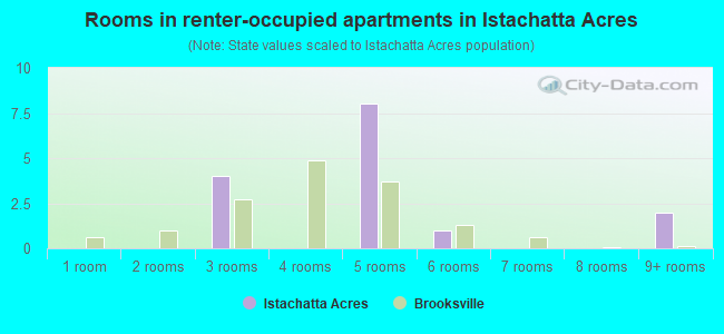 Rooms in renter-occupied apartments in Istachatta Acres