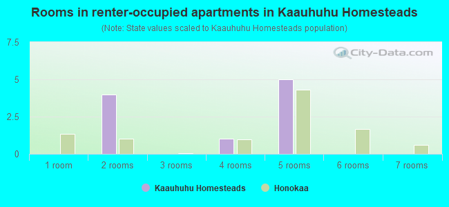 Rooms in renter-occupied apartments in Kaauhuhu Homesteads
