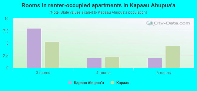 Rooms in renter-occupied apartments in Kapaau Ahupua`a