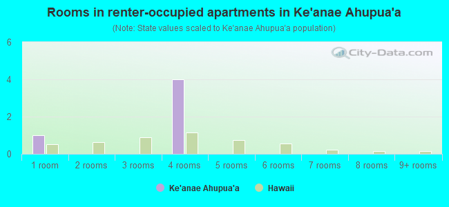 Rooms in renter-occupied apartments in Ke`anae Ahupua`a