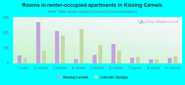 Rooms in renter-occupied apartments in Kissing Camels