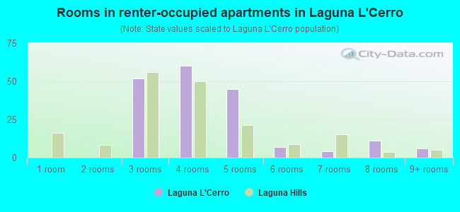 Rooms in renter-occupied apartments in Laguna L'Cerro