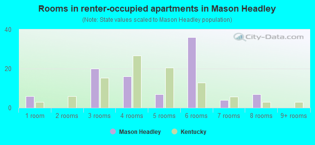 Rooms in renter-occupied apartments in Mason Headley