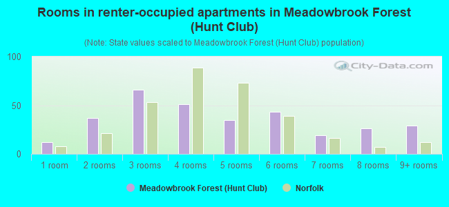 Rooms in renter-occupied apartments in Meadowbrook Forest (Hunt Club)