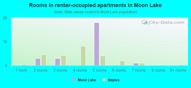 Rooms in renter-occupied apartments in Moon Lake