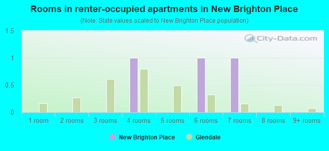 Rooms in renter-occupied apartments in New Brighton Place