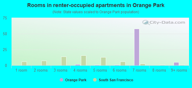 Rooms in renter-occupied apartments in Orange Park
