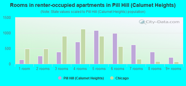 Rooms in renter-occupied apartments in Pill Hill (Calumet Heights)