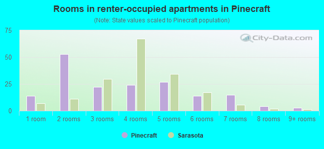 Rooms in renter-occupied apartments in Pinecraft
