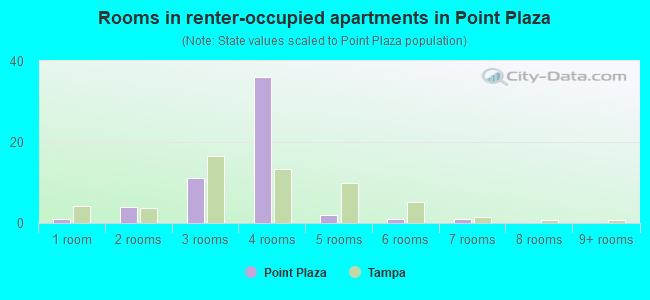 Rooms in renter-occupied apartments in Point Plaza