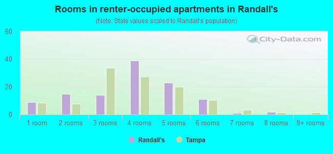 Rooms in renter-occupied apartments in Randall's