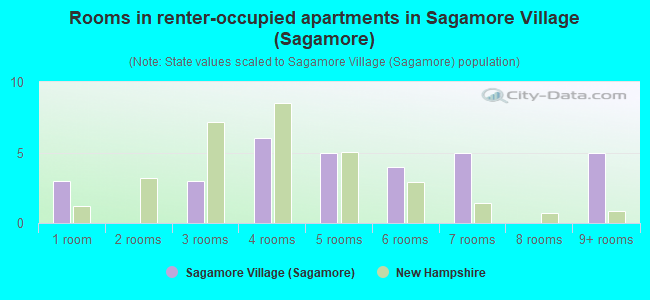 Rooms in renter-occupied apartments in Sagamore Village (Sagamore)