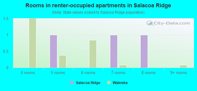 Rooms in renter-occupied apartments in Salacoa Ridge