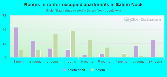 Rooms in renter-occupied apartments in Salem Neck