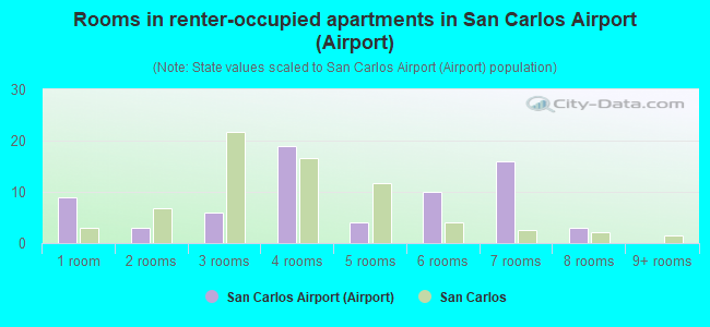 Rooms in renter-occupied apartments in San Carlos Airport (Airport)