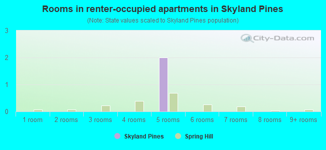 Rooms in renter-occupied apartments in Skyland Pines