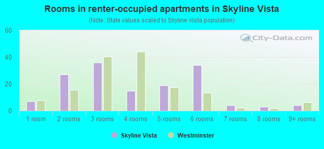 Rooms in renter-occupied apartments in Skyline Vista