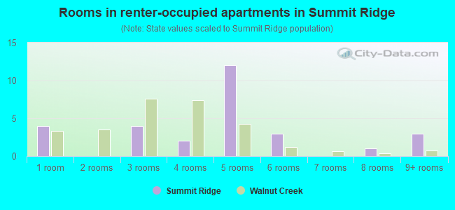 Rooms in renter-occupied apartments in Summit Ridge