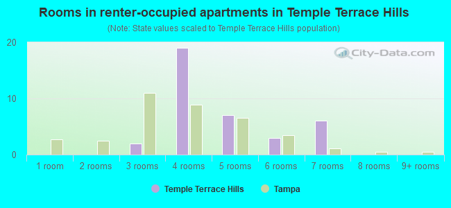 Rooms in renter-occupied apartments in Temple Terrace Hills