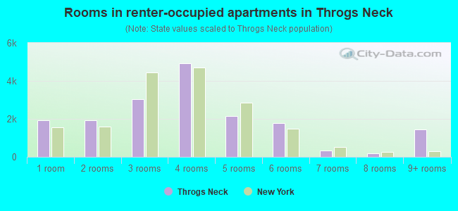 Rooms in renter-occupied apartments in Throgs Neck