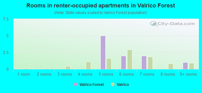 Rooms in renter-occupied apartments in Valrico Forest