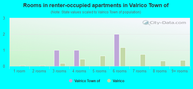 Rooms in renter-occupied apartments in Valrico Town of