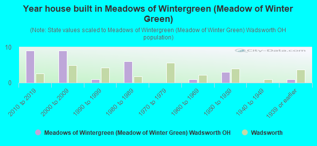 Year house built in Meadows of Wintergreen (Meadow of Winter Green)