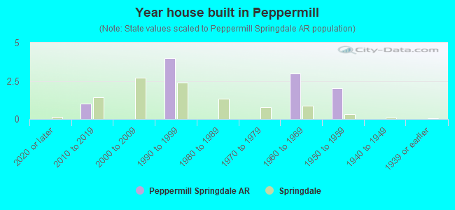 Year house built in Peppermill