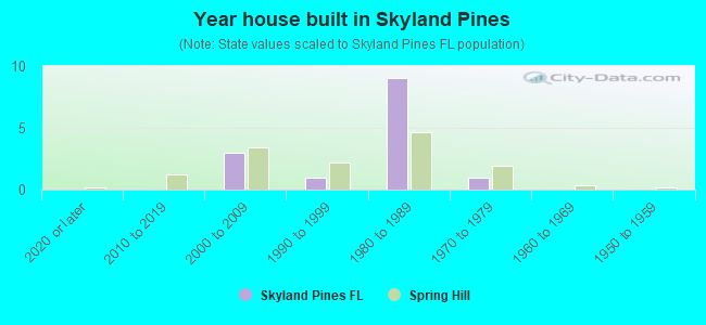 Year house built in Skyland Pines