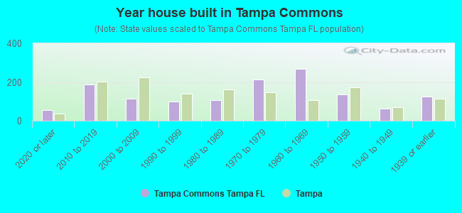 Year house built in Tampa Commons