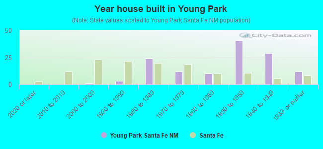 Year house built in Young Park