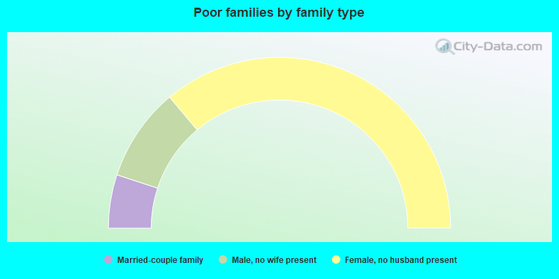 Poor families by family type