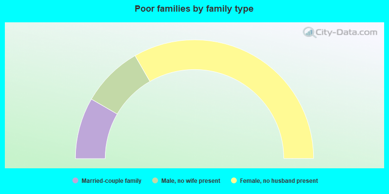 Poor families by family type