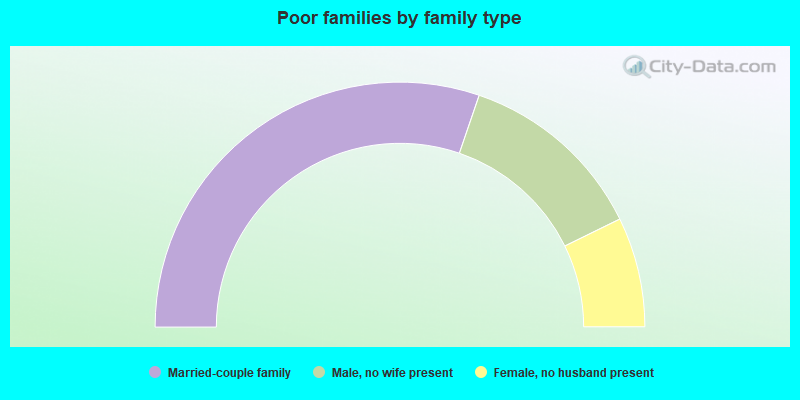 Poor families by family type