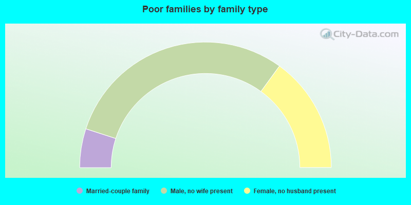 Poor families by family type