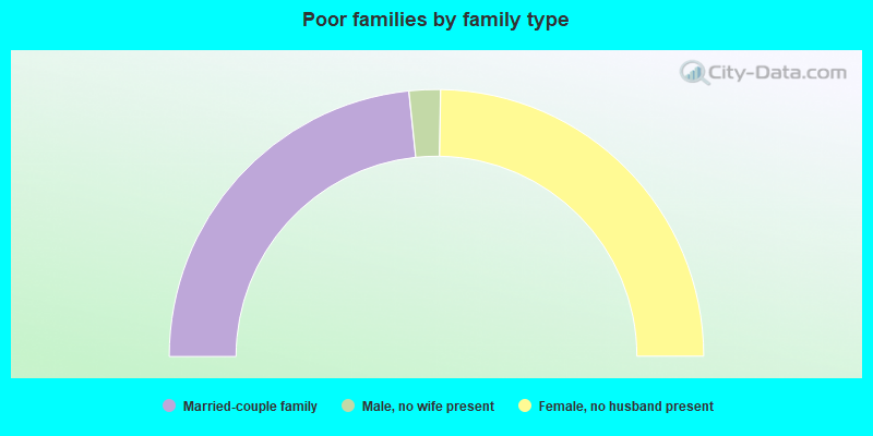 Poor families by family type