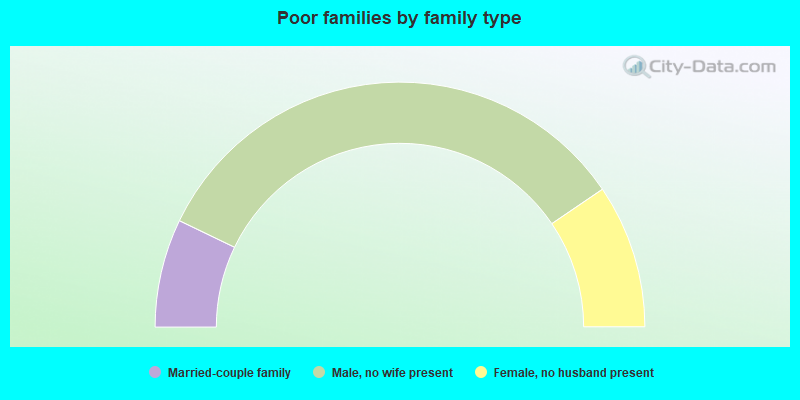 Poor families by family type