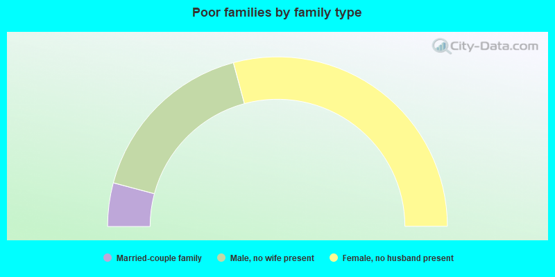 Poor families by family type